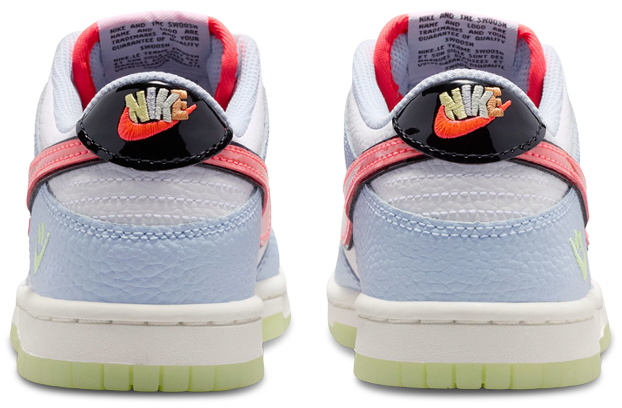 Nike Dunk Low - Kids - White/Hydrogen Blue/Flash Crimson - Image 3