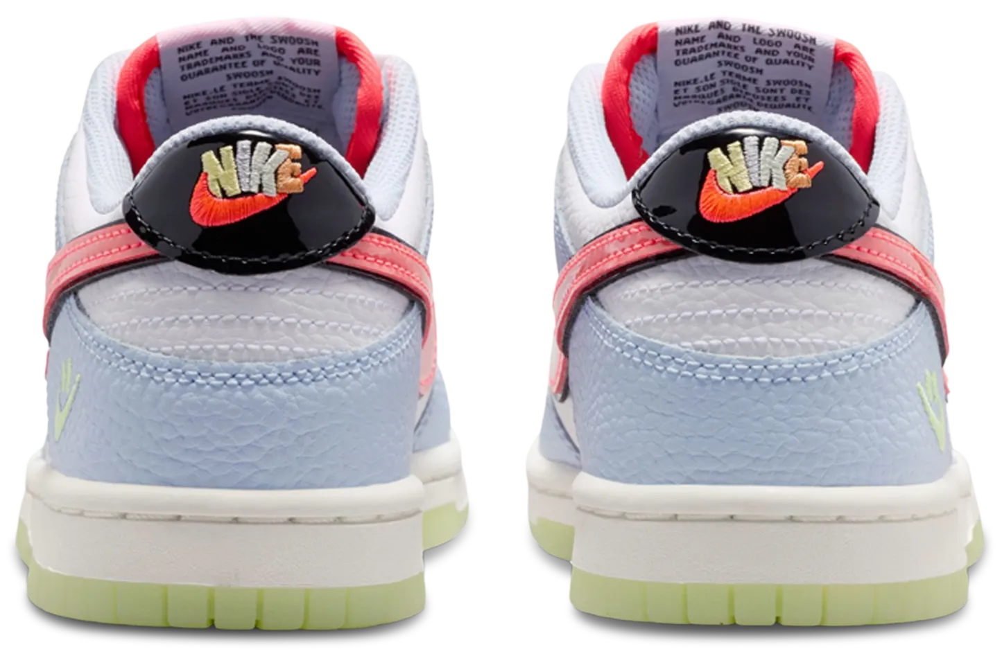 Nike Dunk Low - Kids - White/Hydrogen Blue/Flash Crimson - Image 3