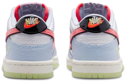 Nike Dunk Low - Kids - White/Hydrogen Blue/Flash Crimson - Image 3