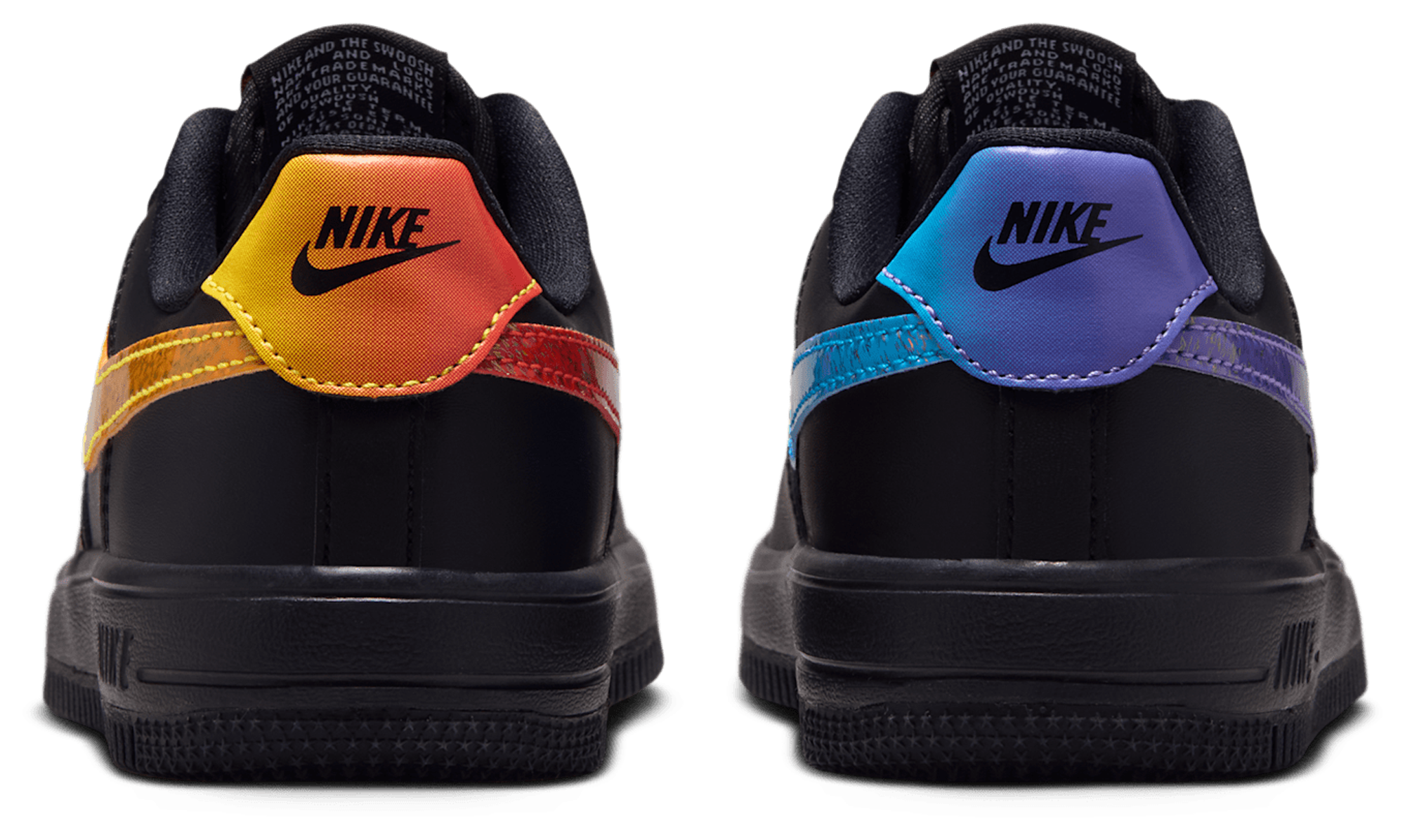 Nike Air Force 1 Low 童款 - Black/Purple - Image 3