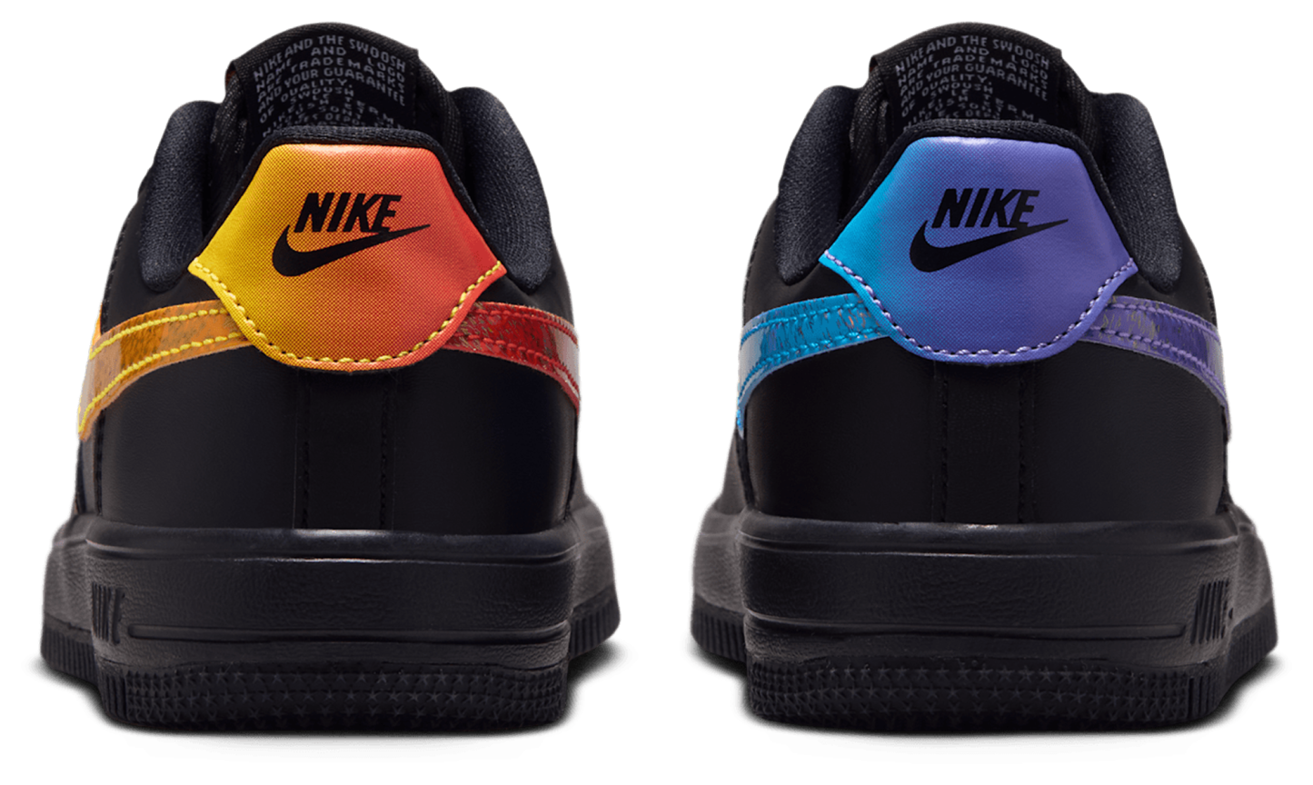 Nike Air Force 1 Low 童款 - Black/Purple - Image 3