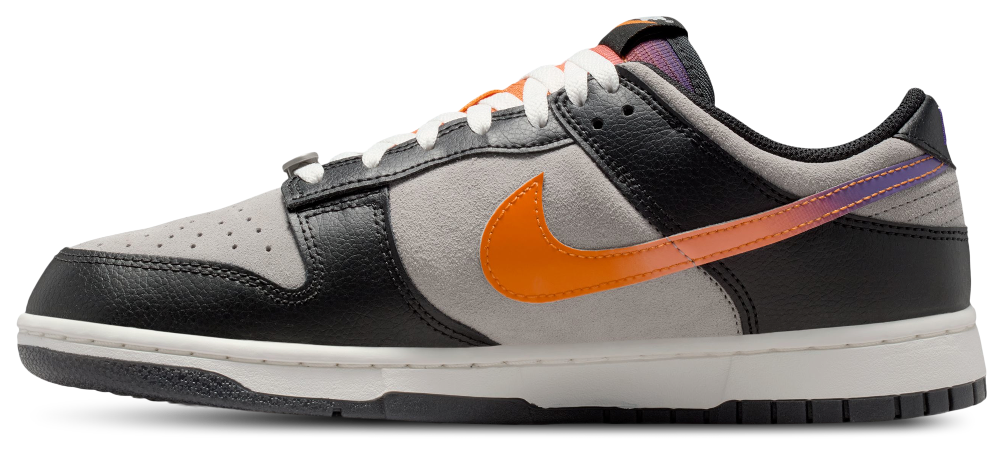 Nike Dunk Low Retro Premium - Medium Grey/Orange Peel/Black - Image 2