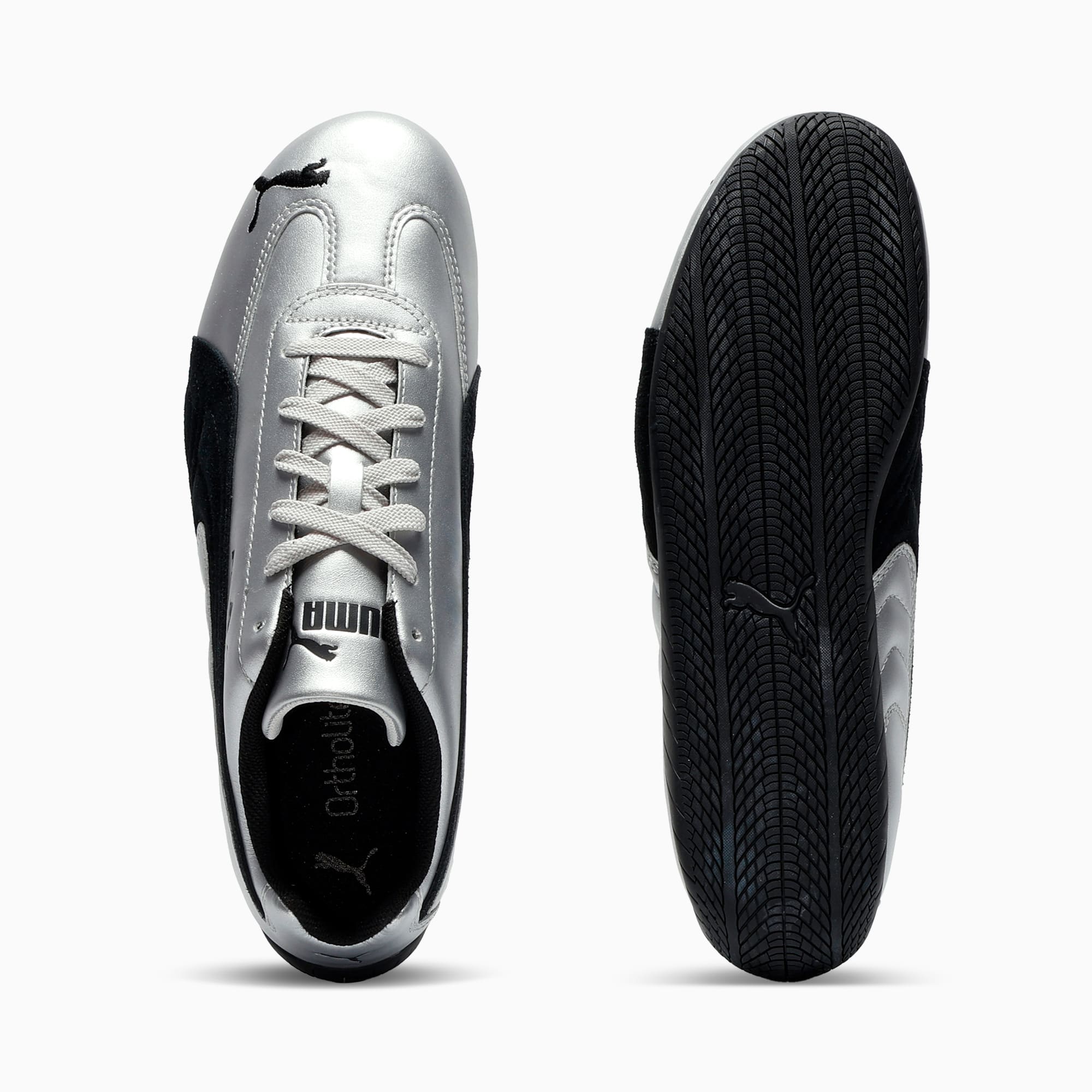 Speedcat Metallic Women's Sneakers - PUMA Silver-PUMA Black - 6