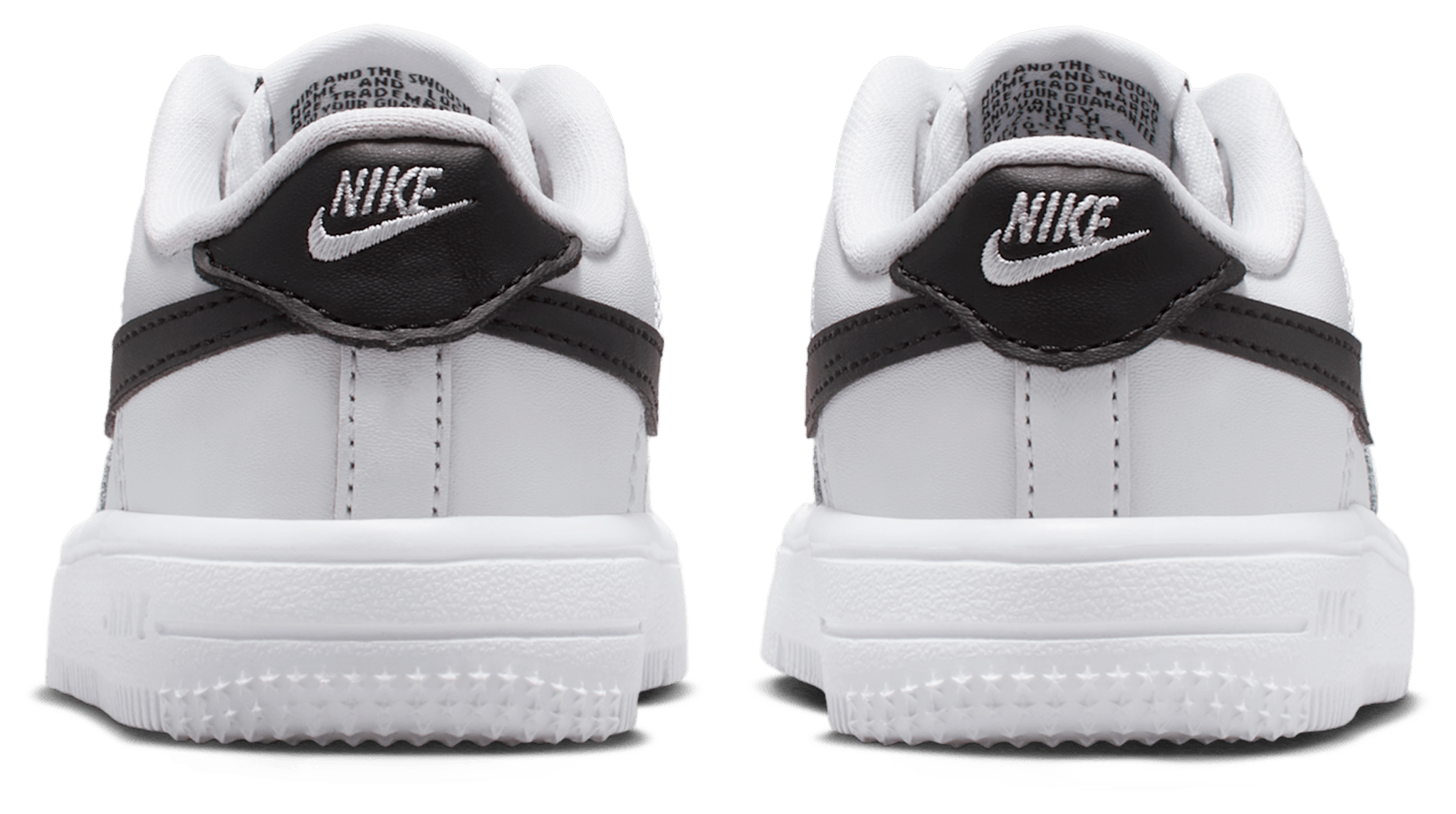 Nike Air Force 1 Low Lace 童款 - White/Black - Image 3