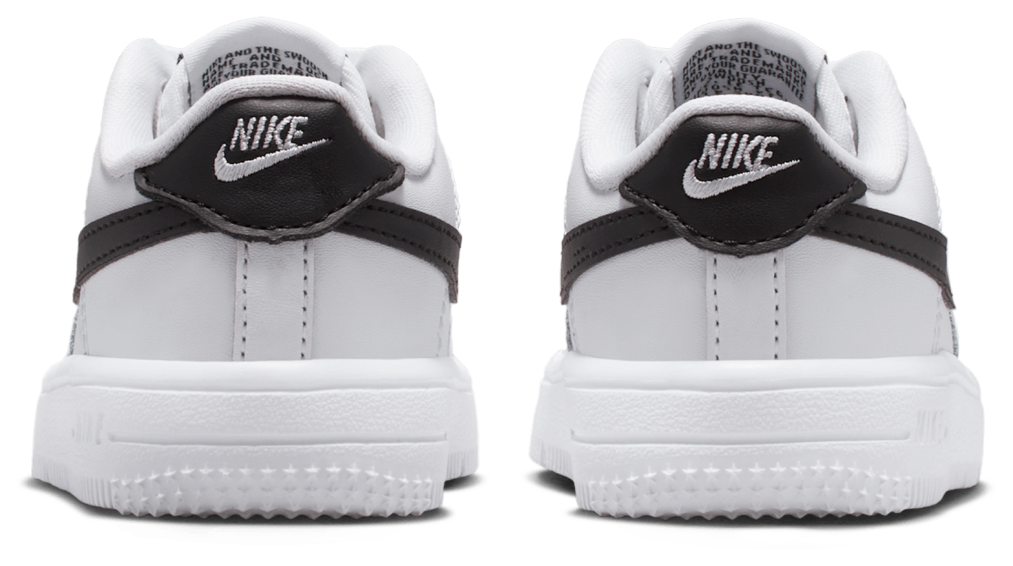 Nike Air Force 1 Low Lace 童款 - White/Black - Image 3