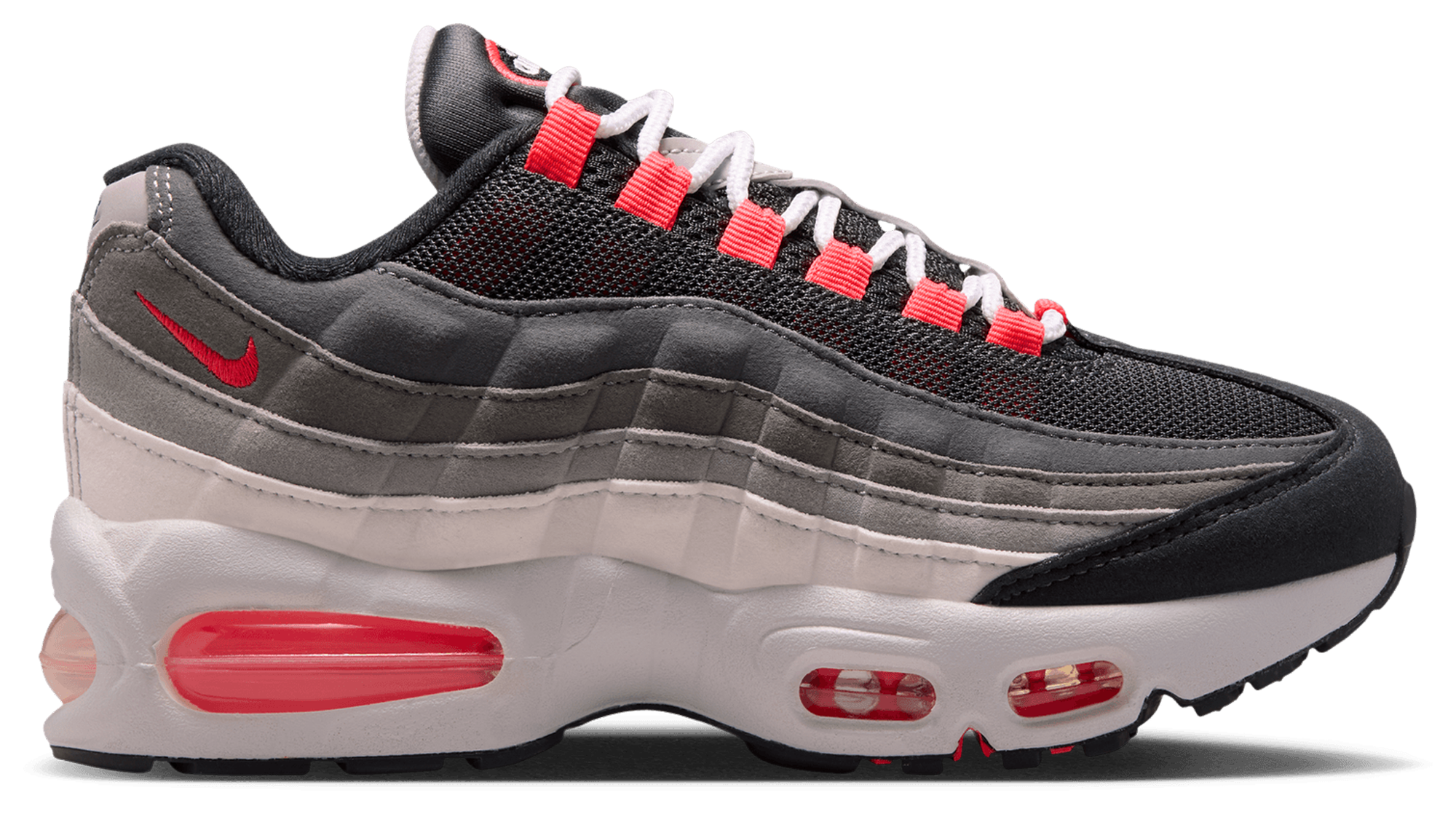 Nike Air Max 95 童款 - Anthracite/Solar Red - Image 1