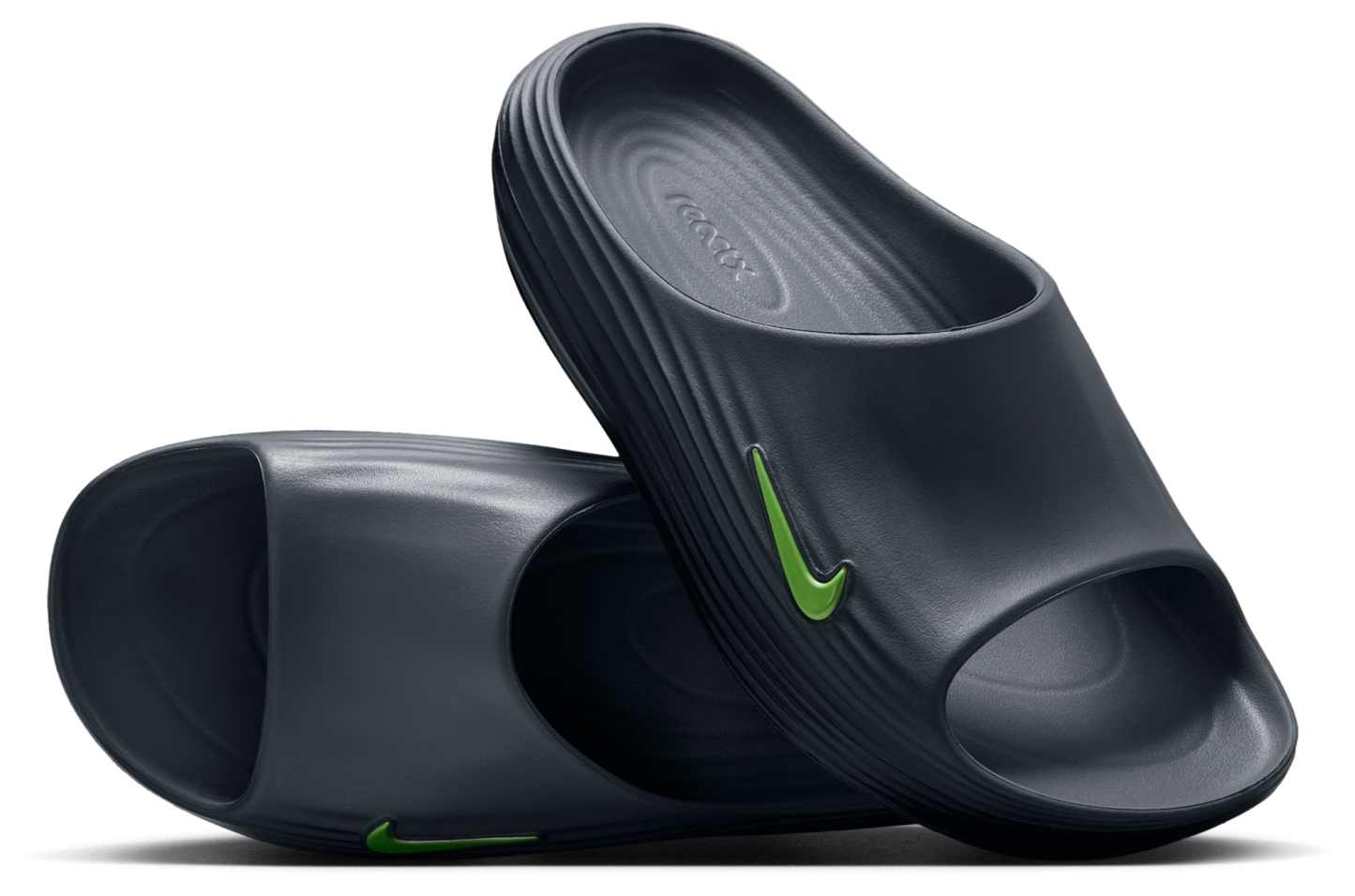 Nike Reactx Rejuven8 Slides - Volt/Cool Grey/Black - Image 5