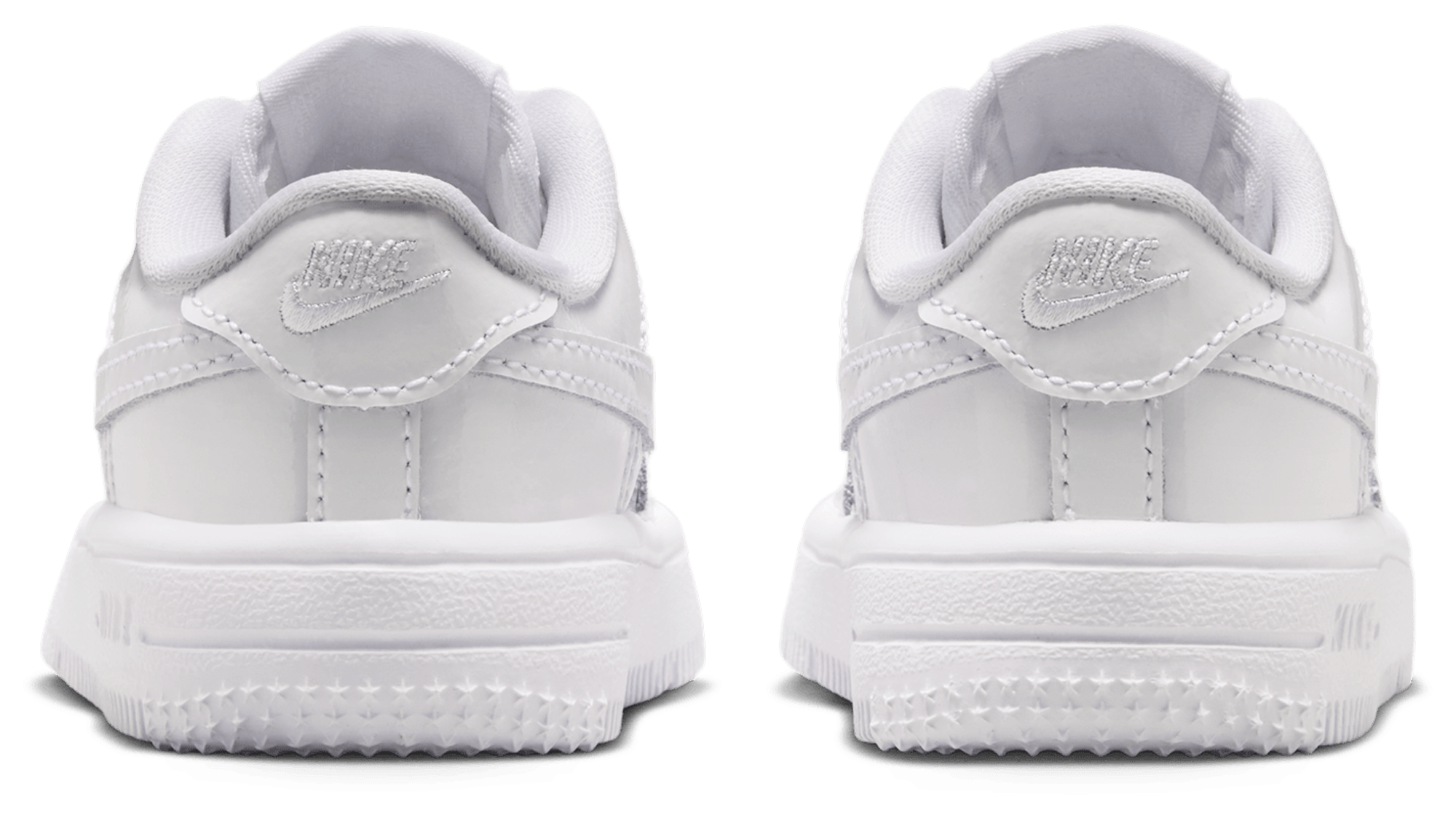 Nike Air Force 1 Low Lace 童款 - White/White - Image 3