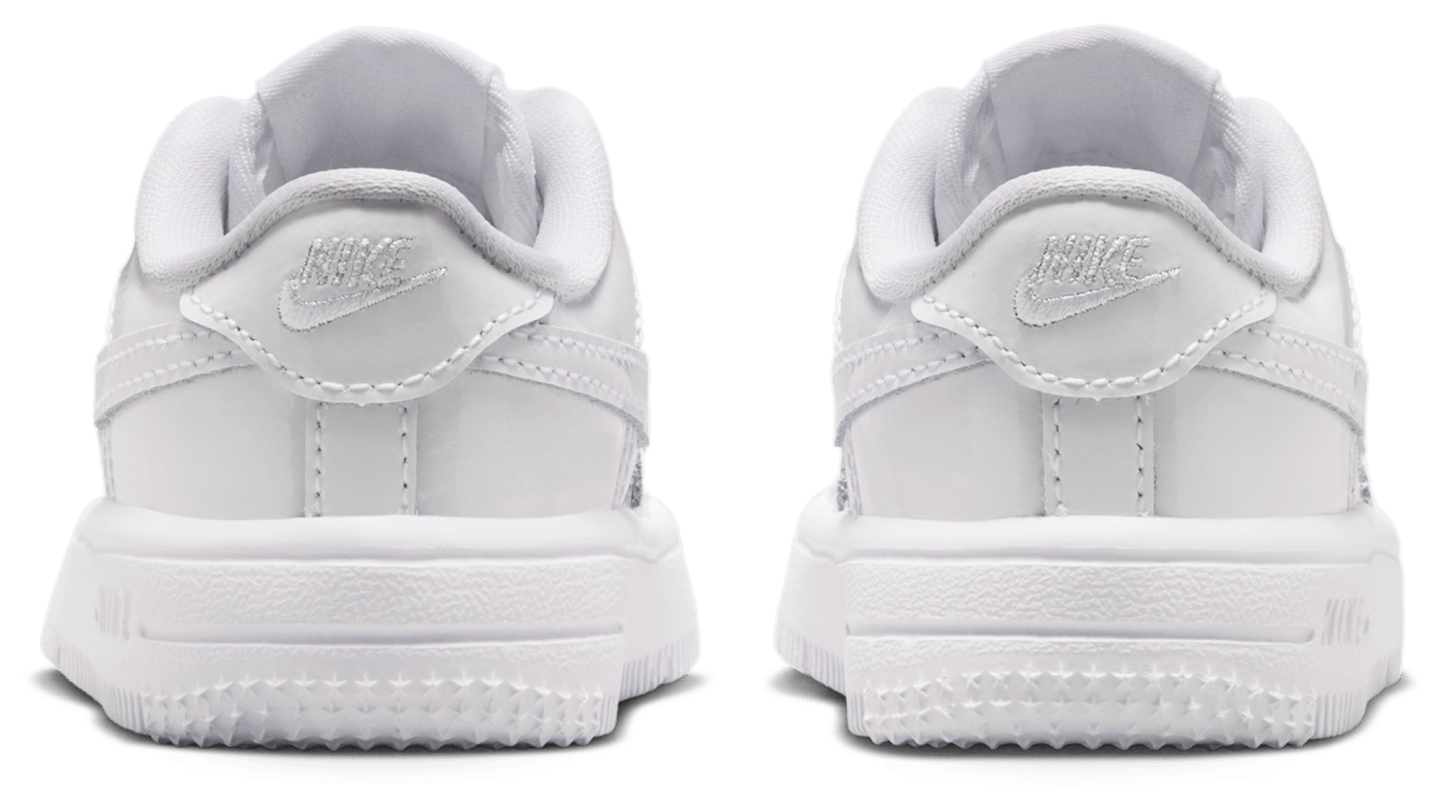 Nike Air Force 1 Low Lace 童款 - White/White - Image 3