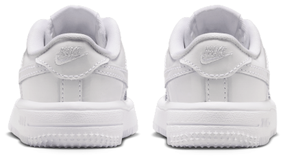 Nike Air Force 1 Low Lace 童款 - White/White - Image 3