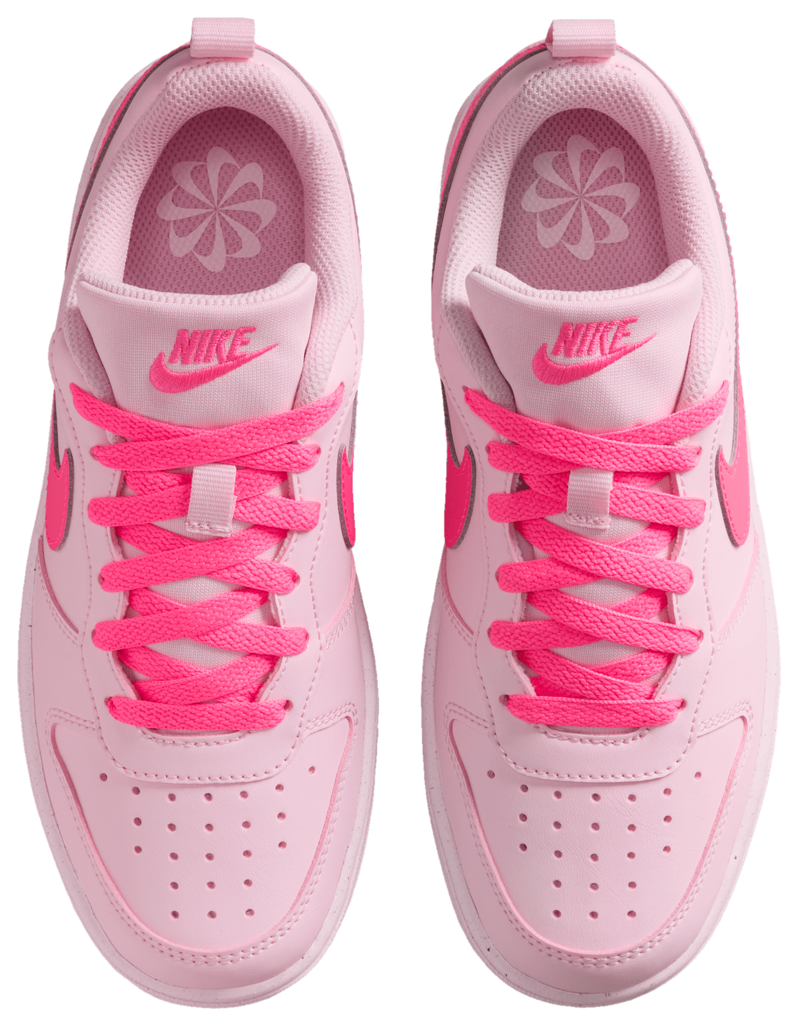 Nike Court Borough Low Recraft 童款 - Pink Foam/Hyper Pink/White - Image 4