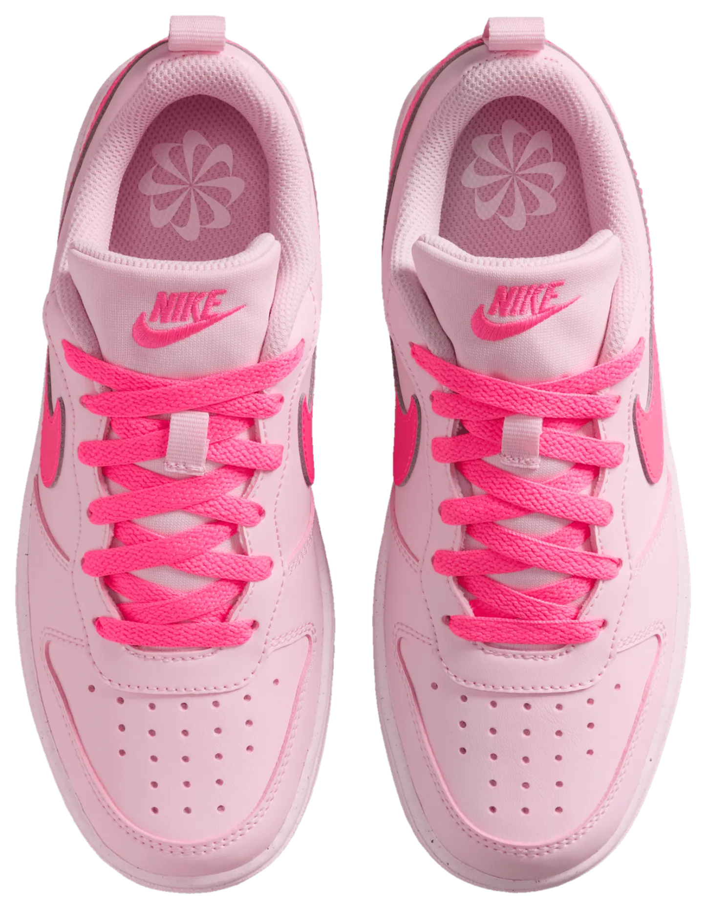 Nike Court Borough Low Recraft 童款 - Pink Foam/Hyper Pink/White - Image 4