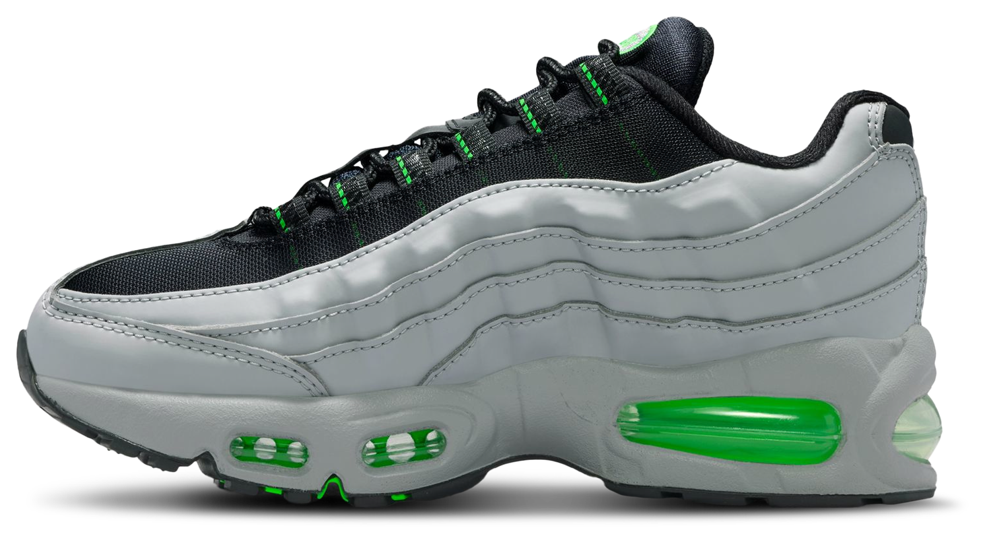 Nike Air Max 95 BB Leather 童款 - Light Smoke/Green Strike - Image 2