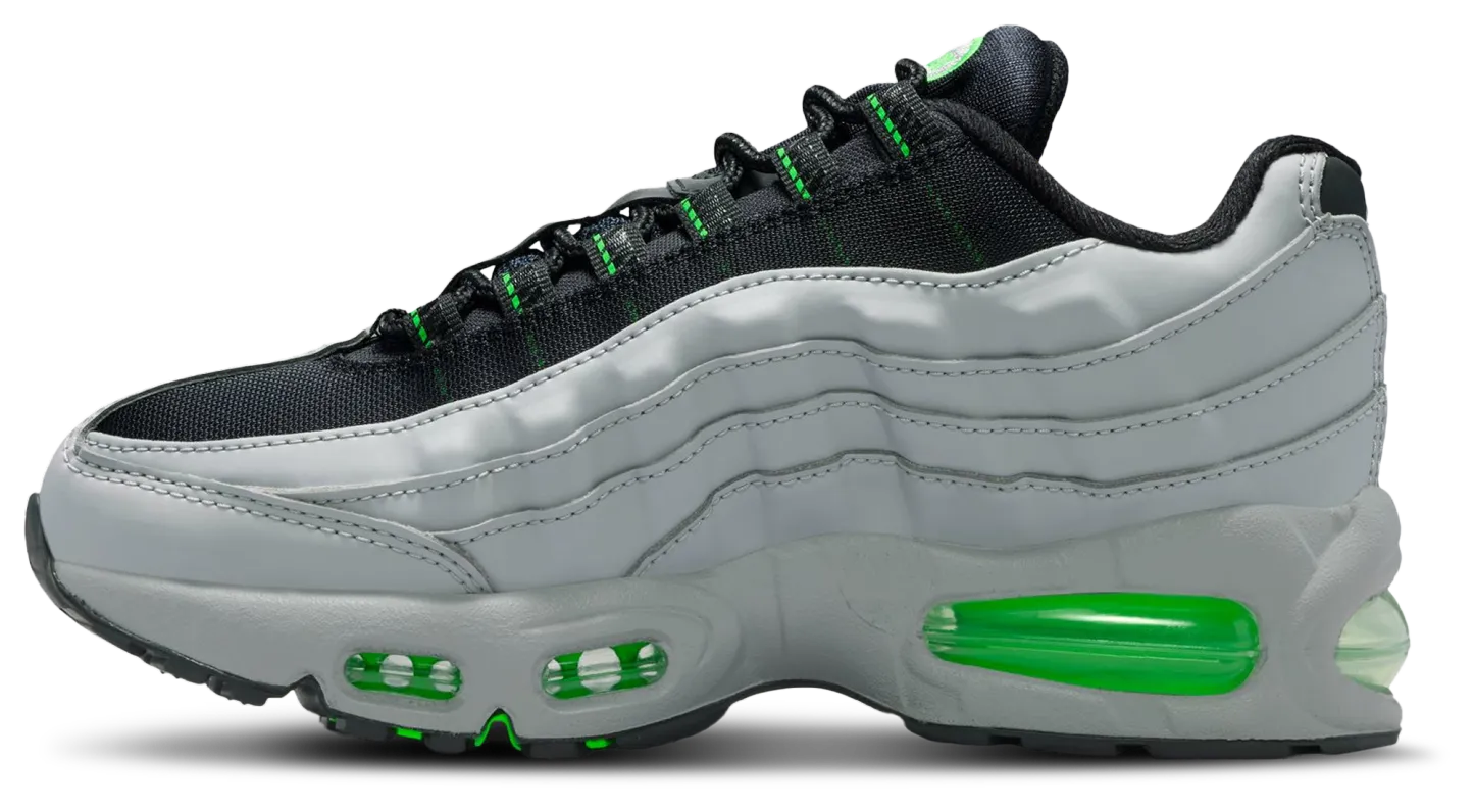 Nike Air Max 95 BB Leather 童款 - Light Smoke/Green Strike - Image 2