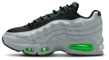 Nike Air Max 95 BB Leather 童款 - Light Smoke/Green Strike - Image 2