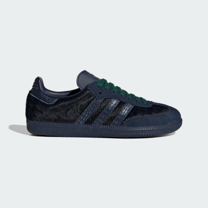 adidas SAMBA OG SHOES - Night Indigo / Night Indigo / Collegiate Green - View 3