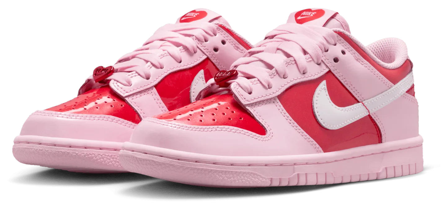 Nike Dunk Low Valentine's Day 童款 - Red/Pink Foam/Summit White - Image 6