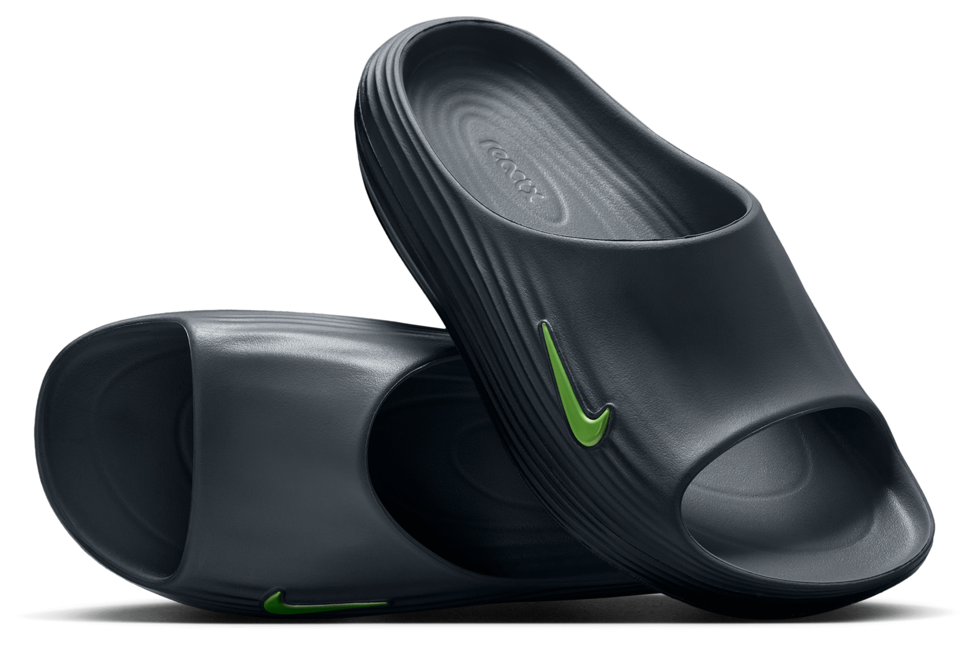 Nike Reactx Rejuven8 Slides - Volt/Cool Grey/Black - Image 5