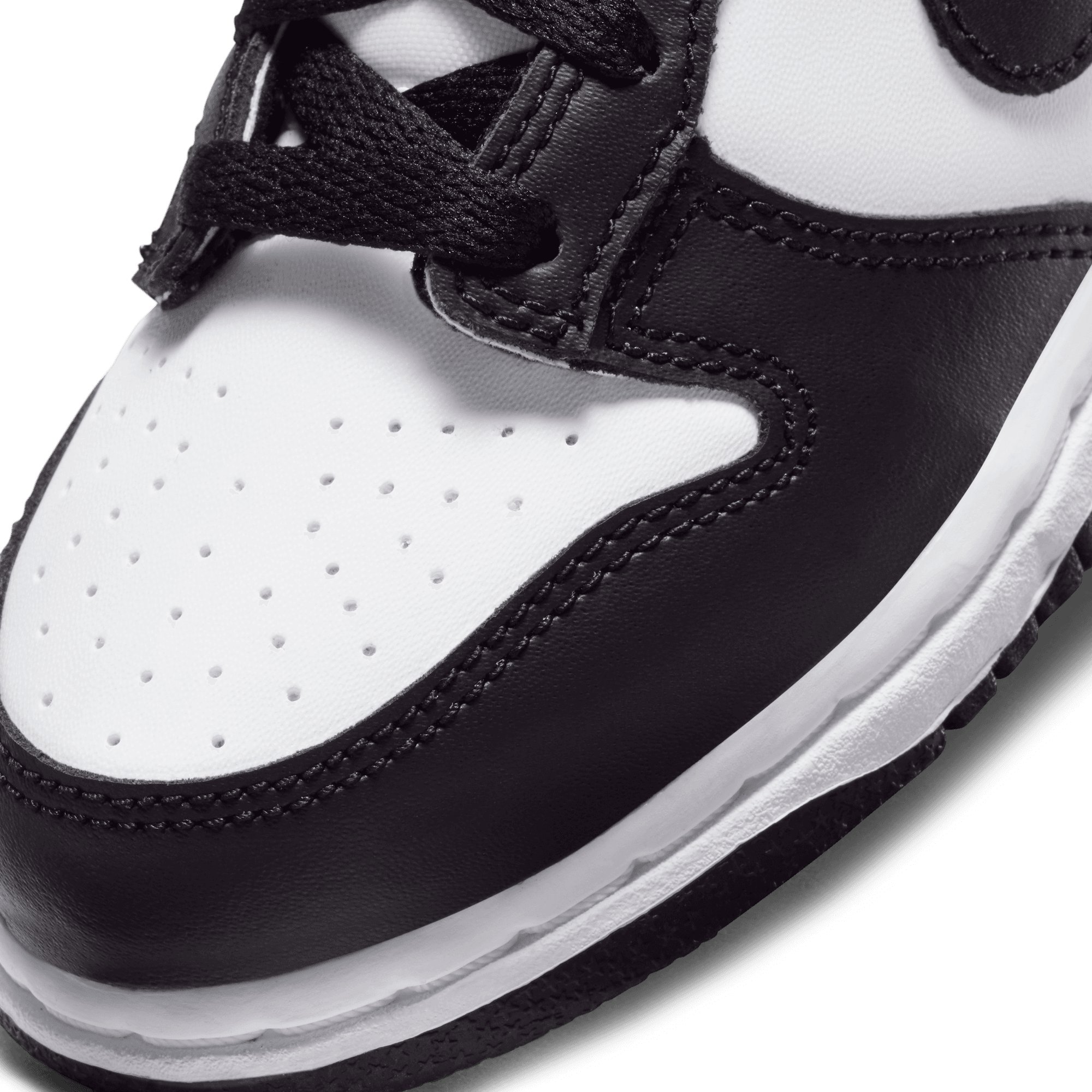 Nike Dunk Low 童款 - Black/White/White - Image 7