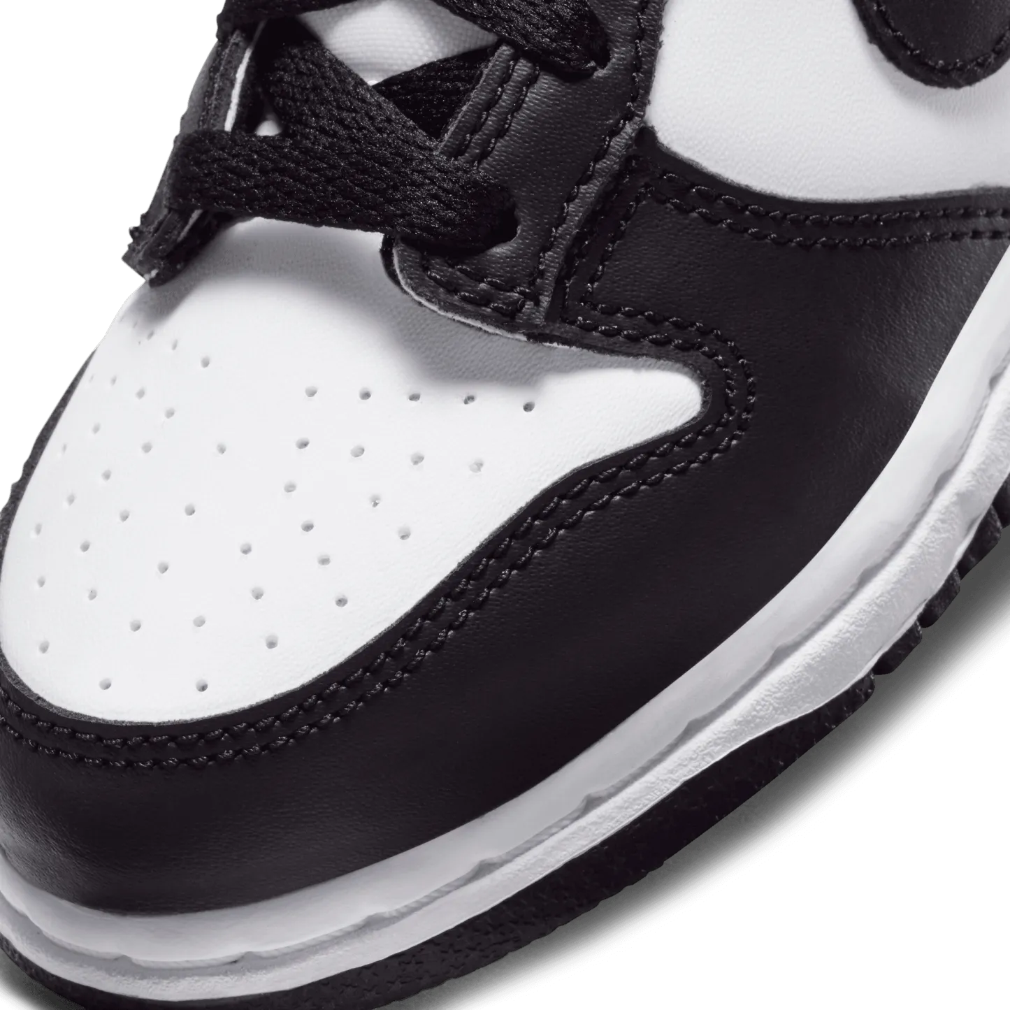 Nike Dunk Low 童款 - Black/White/White - Image 7