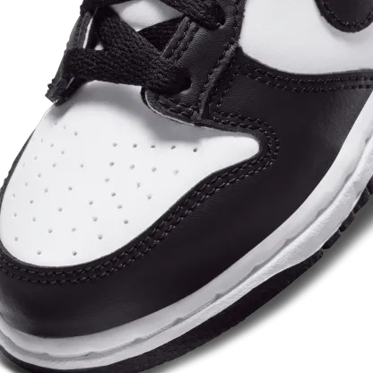 Nike Dunk Low 童款 - Black/White/White - Image 7