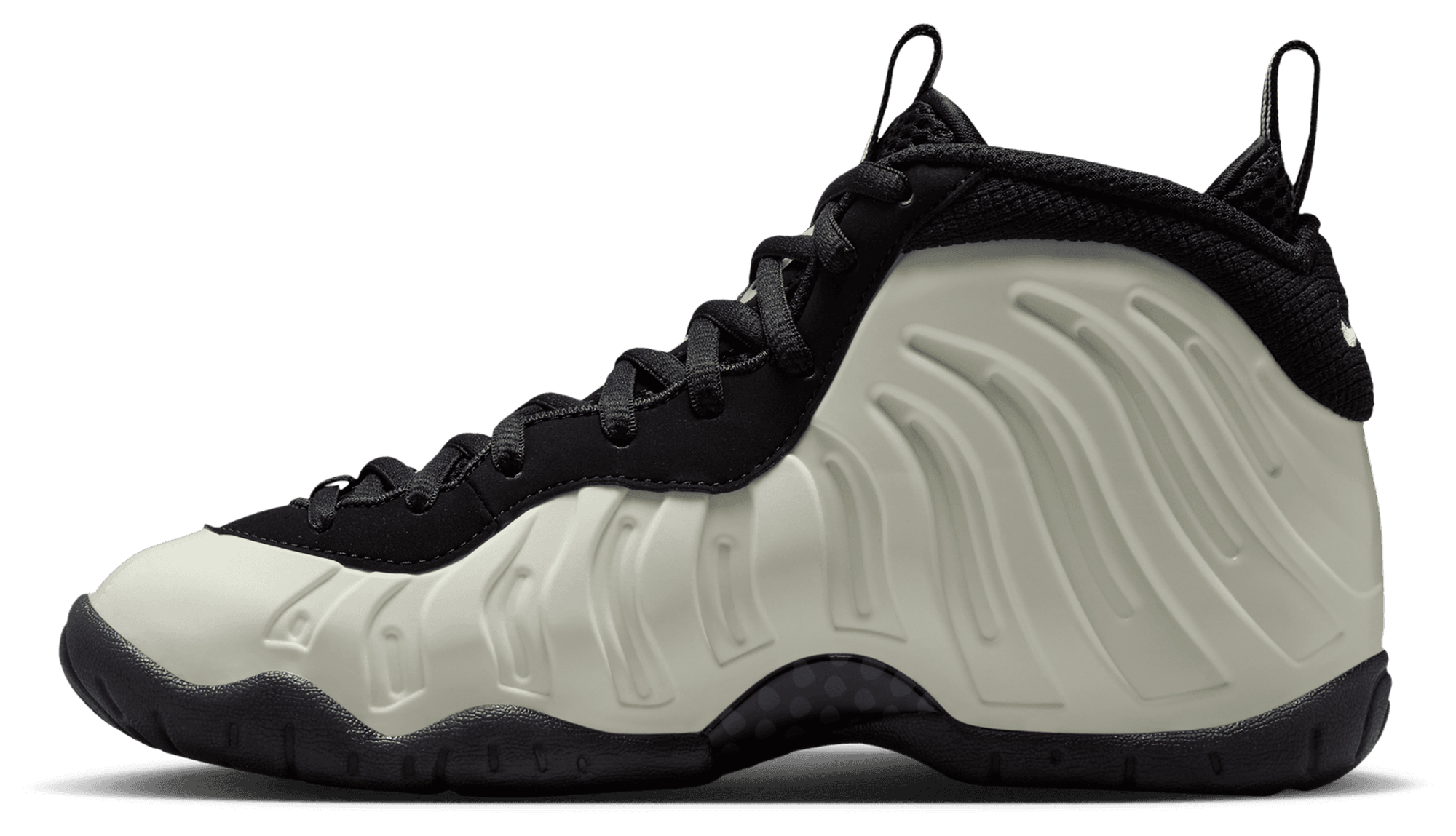Nike Little Posite Pro 童款 - Black/White/Summit White - Image 2