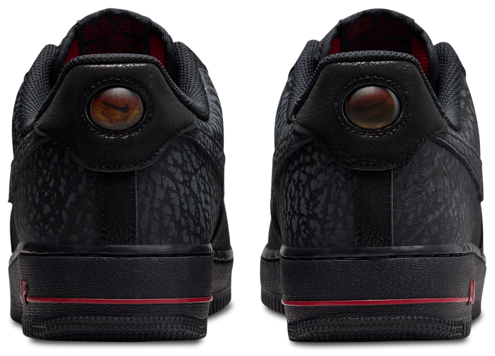 Nike Air Force 1 Low LE - Black/Tough Red/Dark Smoke Grey - Image 3