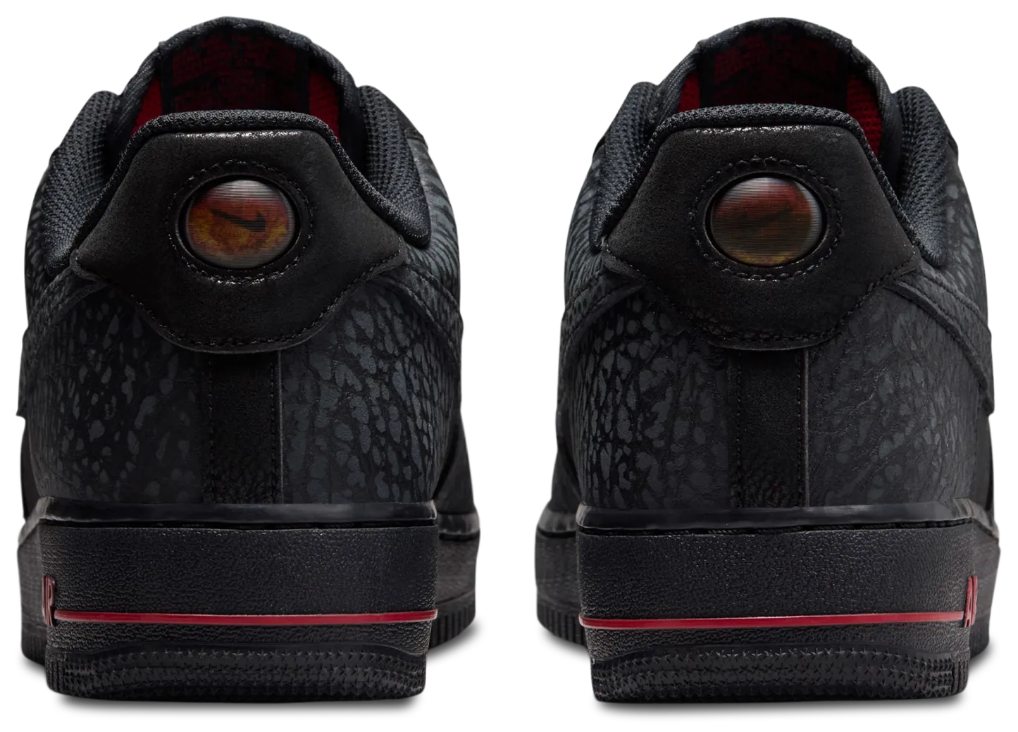 Nike Air Force 1 Low LE - Black/Tough Red/Dark Smoke Grey - Image 3