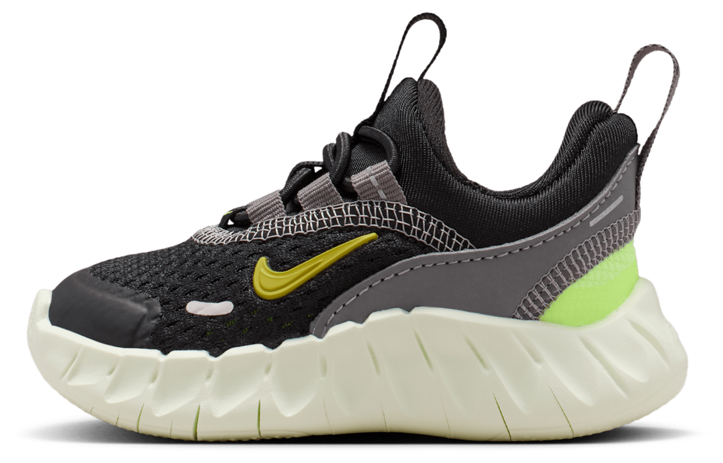 Nike Free Ride 童款 - Black/Saffron Quartz/Pencil Point - Image 2