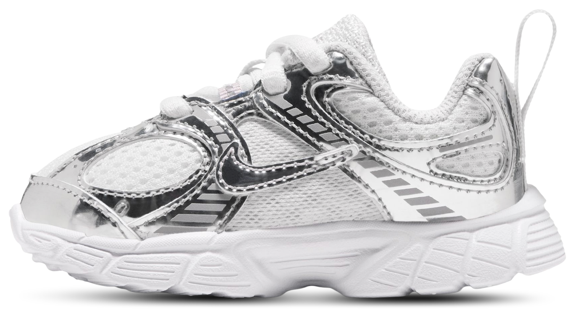 Nike V5 RNR Shine 童款 - White/Grey/Silver - Image 2