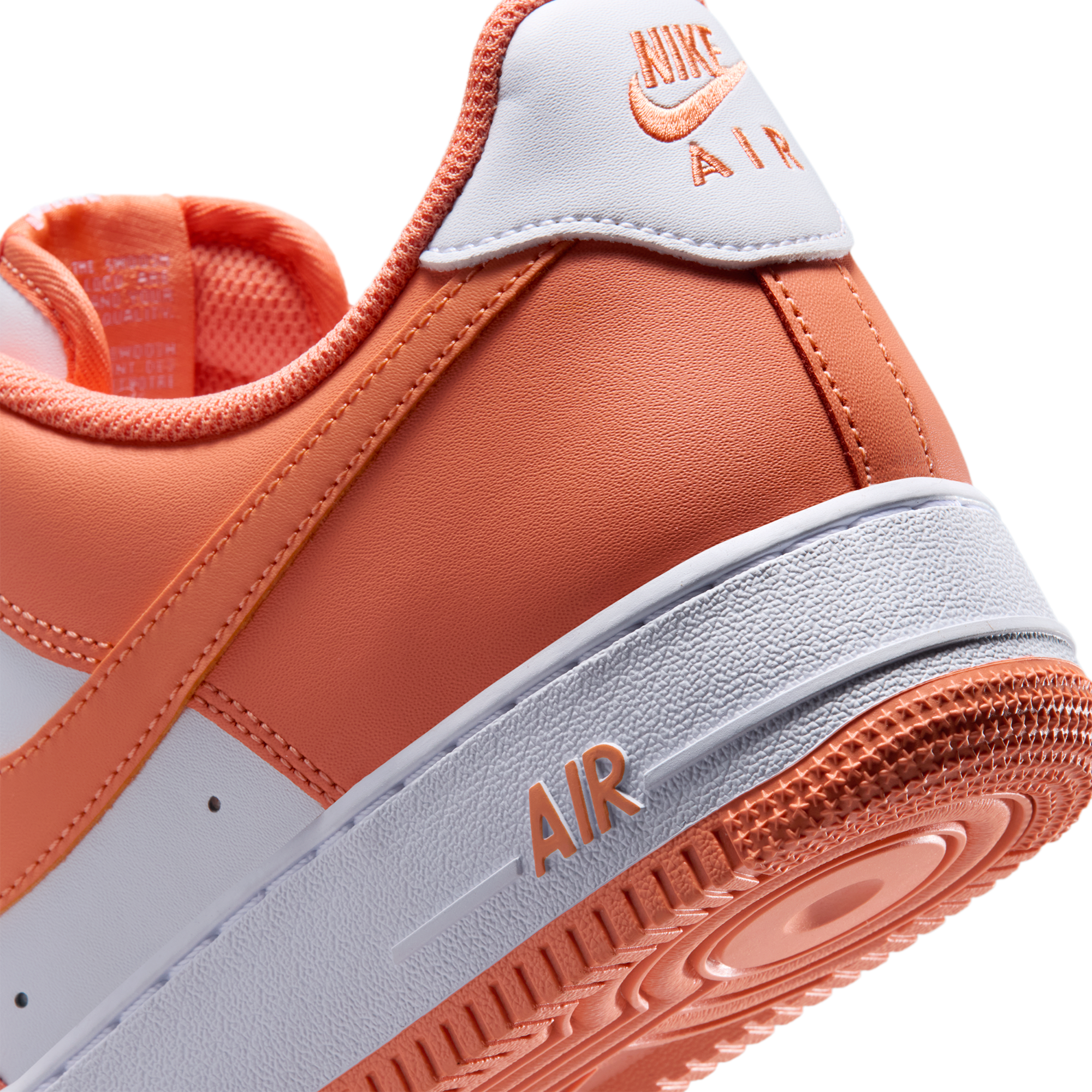Nike Air Force 1 Low '07 - White/White/Orange Frost - Image 8