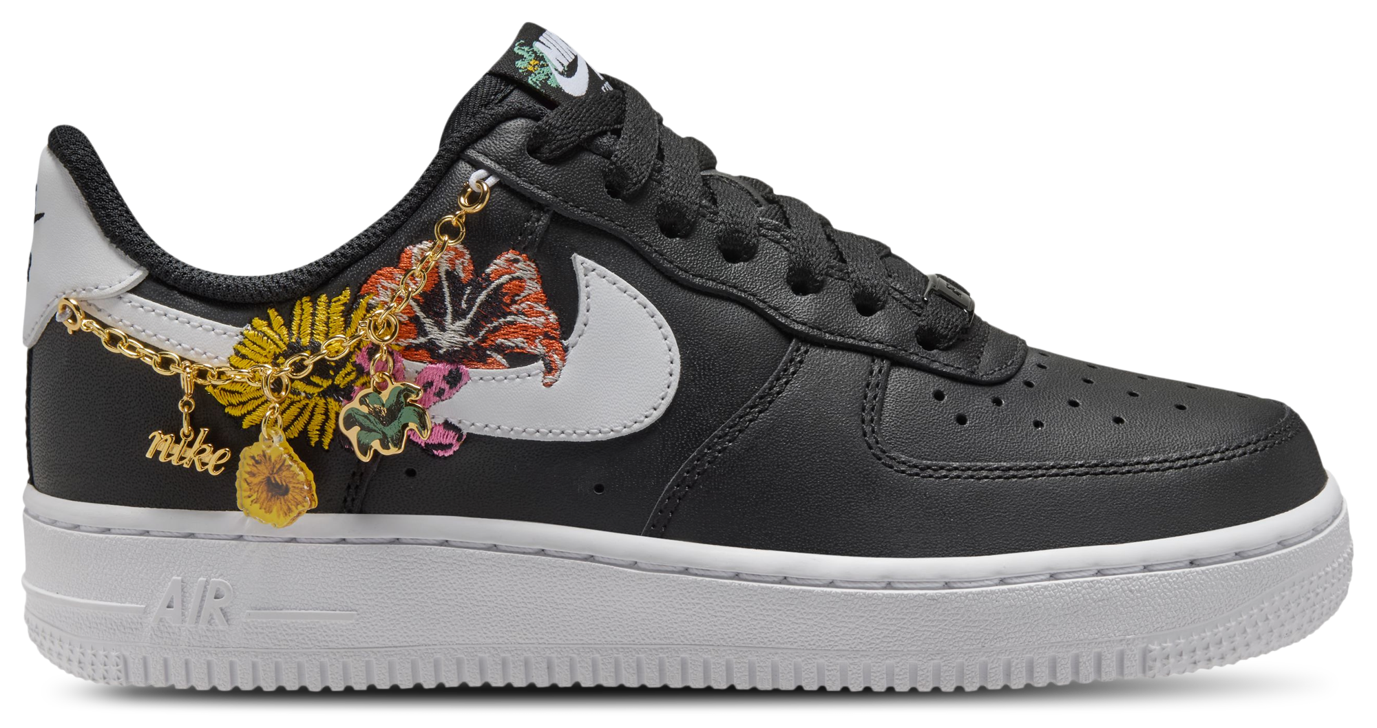 Nike Air Force 1 07 Prem - Black/Metallic Gold/White - Image 1