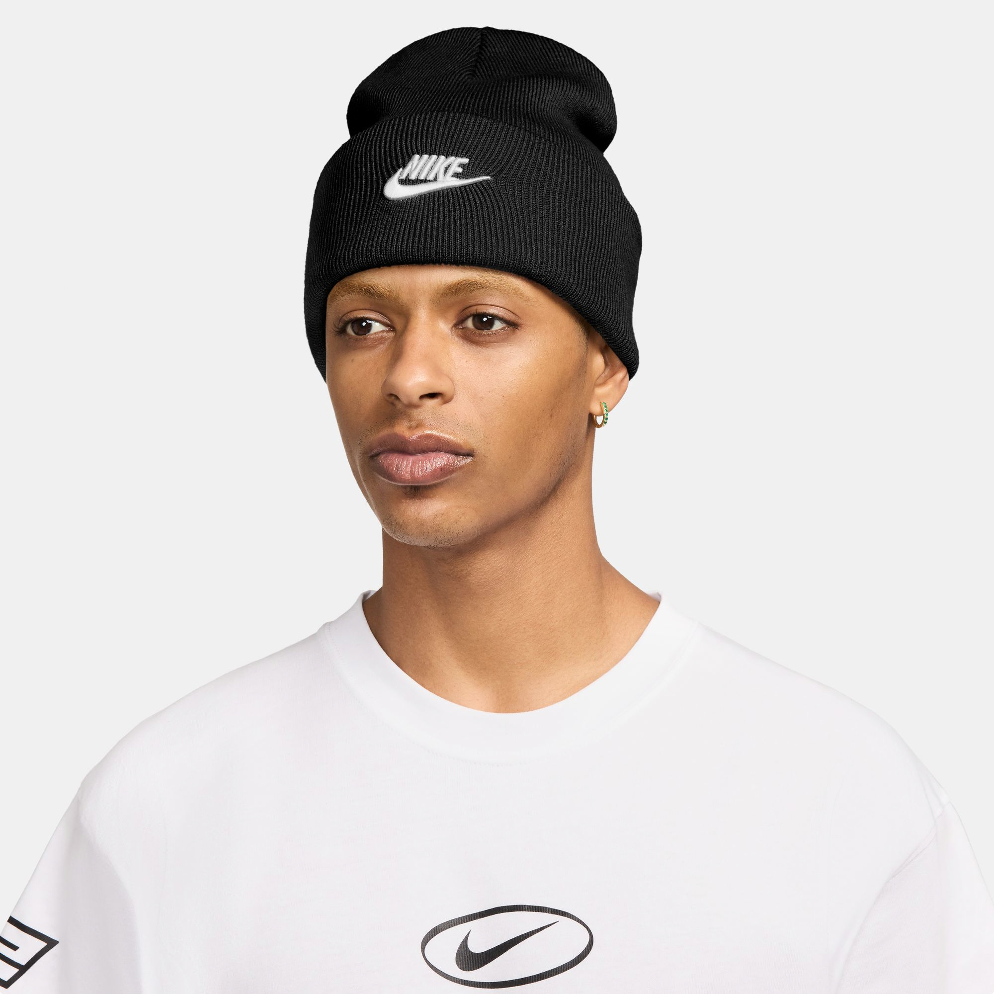 Nike Peak Futura Beanie - Black/White - Image 1