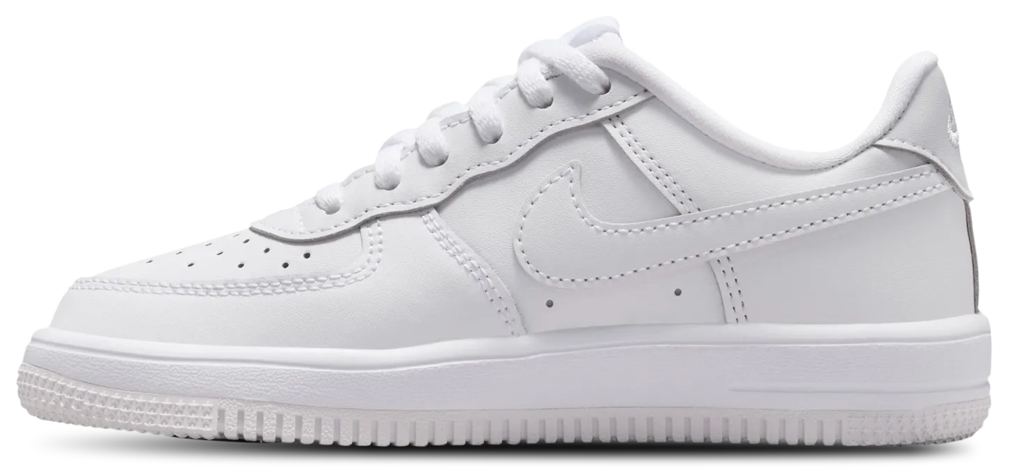 Nike Air Force 1 Low Lace 童款 - White/White - Image 2