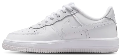 Nike Air Force 1 Low Lace 童款 - White/White - Image 2