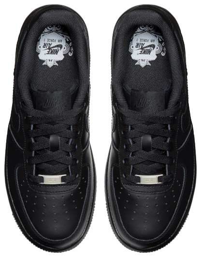 Nike Air Force 1 Low 童款 - Black/Black - Image 4