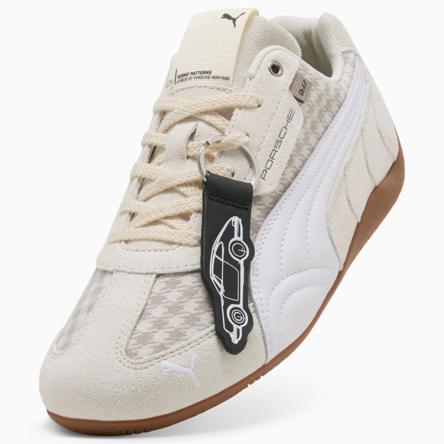 Porsche Legacy Speedcat Pepita Sneakers - Mouse Gray-Alpine Snow - 6