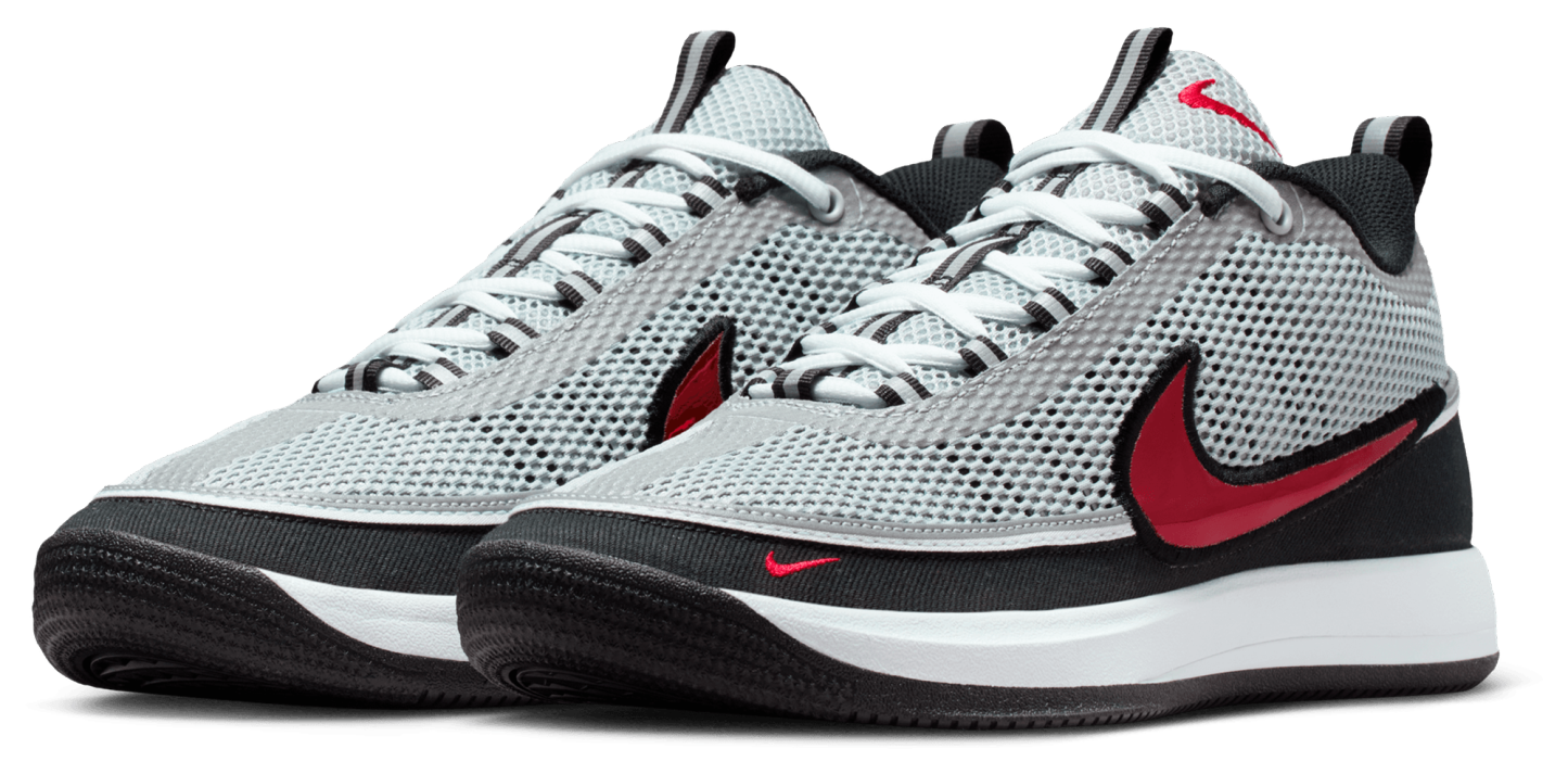 Nike Book 2 - Metallic Silver/Sport Red/Black - Image 6