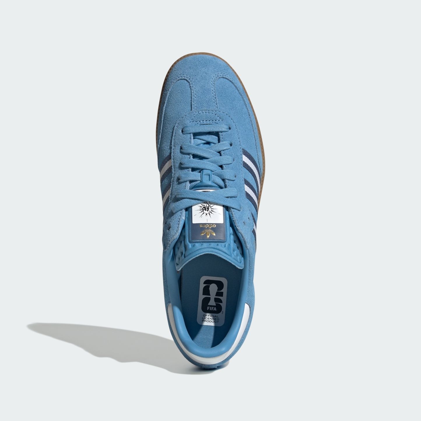 adidas Samba OG Shoes - Light Blue / Crew Blue / Cloud White - View 4