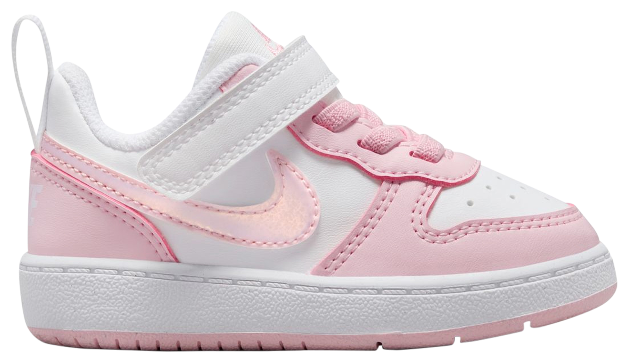 Nike Court Borough Low Recraft 童款 - Pink Foam/White - Image 1