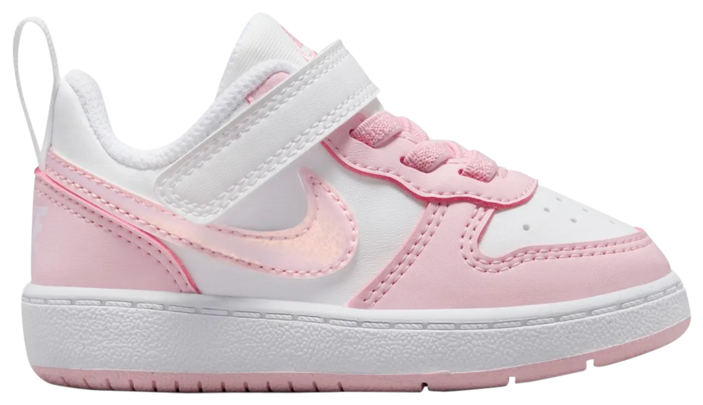 Nike Court Borough Low Recraft 童款 - Pink Foam/White - Image 1