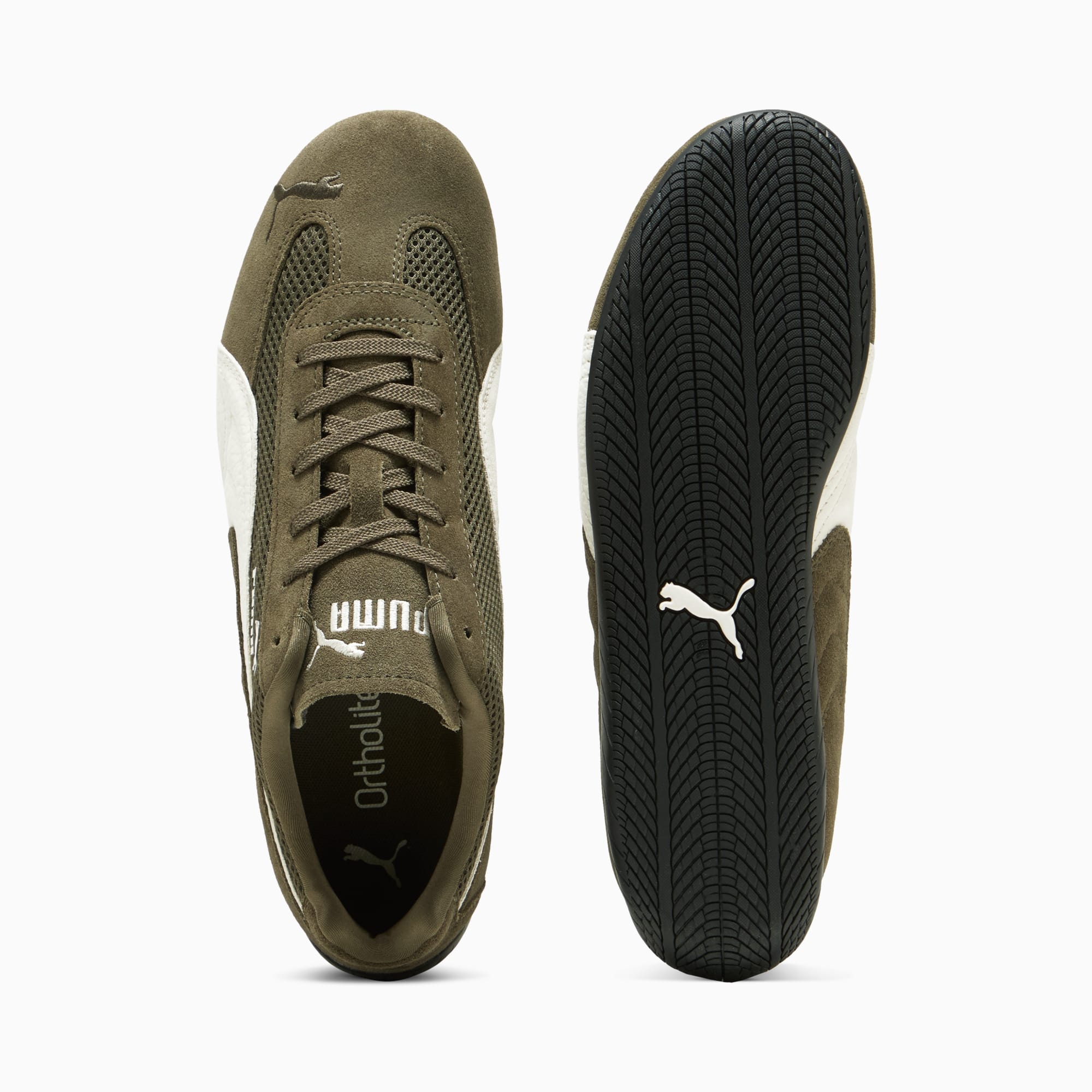Speedcat Mesh Sneakers - Loden Green-Warm White - 6