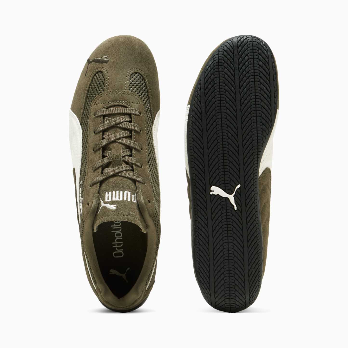 Speedcat Mesh Sneakers - Loden Green-Warm White - 6