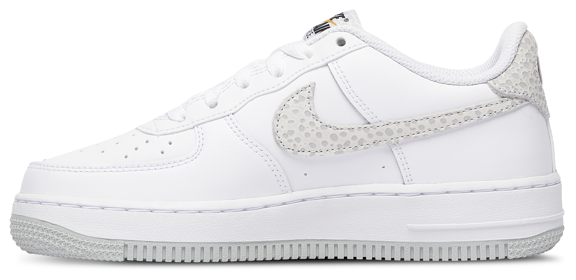Nike Air Force 1 Low 童款 - White/Orange/Grey - Image 2