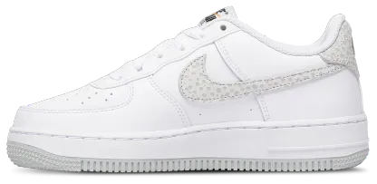 Nike Air Force 1 Low 童款 - White/Orange/Grey - Image 2