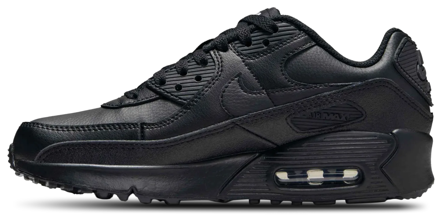 Nike Air Max 90 童款 - Black/Black/White - Image 2