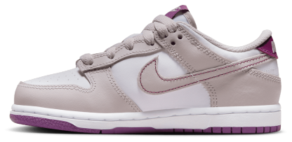 Nike Dunk Low 童款 - White/Violet - Image 2