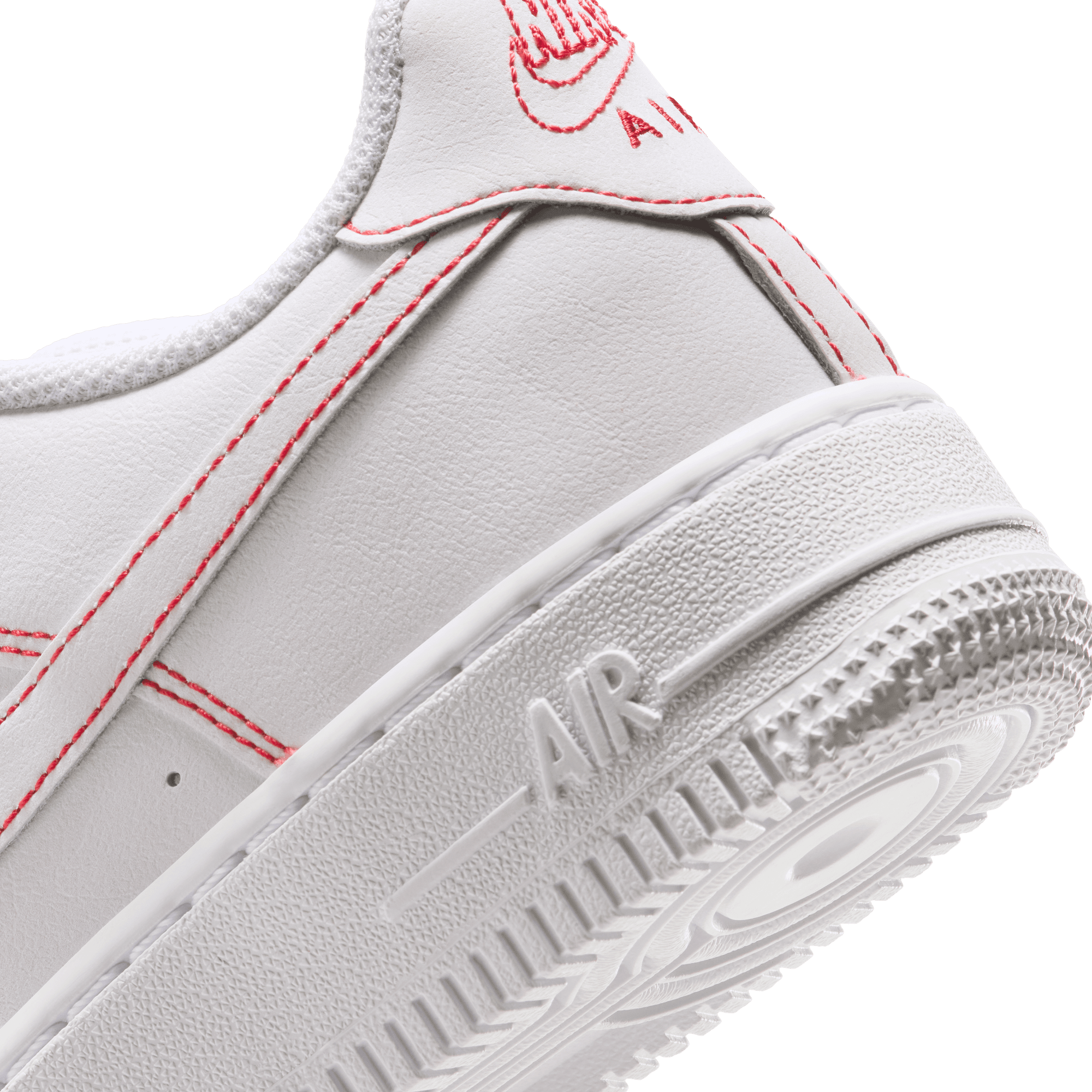 Nike Air Force 1 LV8 1 童款 - White/University Red - Image 8