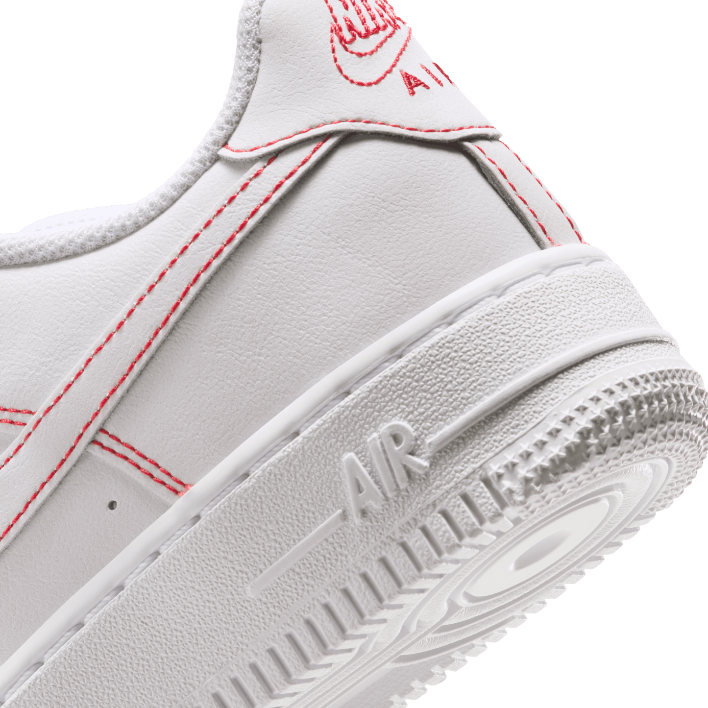 Nike Air Force 1 LV8 1 童款 - White/University Red - Image 8