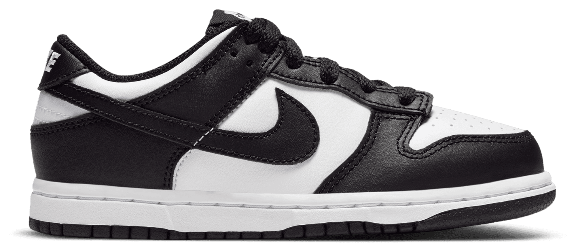 Nike Dunk Low 童款 - Black/White/White - Image 1